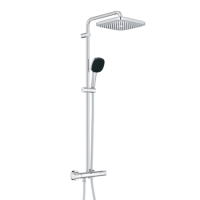 GRADE A1 - GROHE QuickFix Chrome Vitalio Comfort 250 Shower System with Thermostat for Wall Mounting