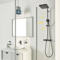 ONLY OPENED - GROHE QuickFix Vitalio Comfort 250 Shower System with Thermostat Wall Mounting