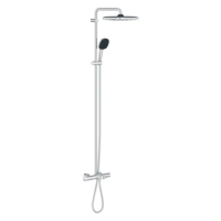 ONLY OPENED - Chrome Exposed square shower with spout