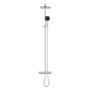 ONLY OPENED - Chrome Exposed square shower with spout
