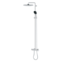 ONLY OPENED - Chrome Exposed square shower with spout
