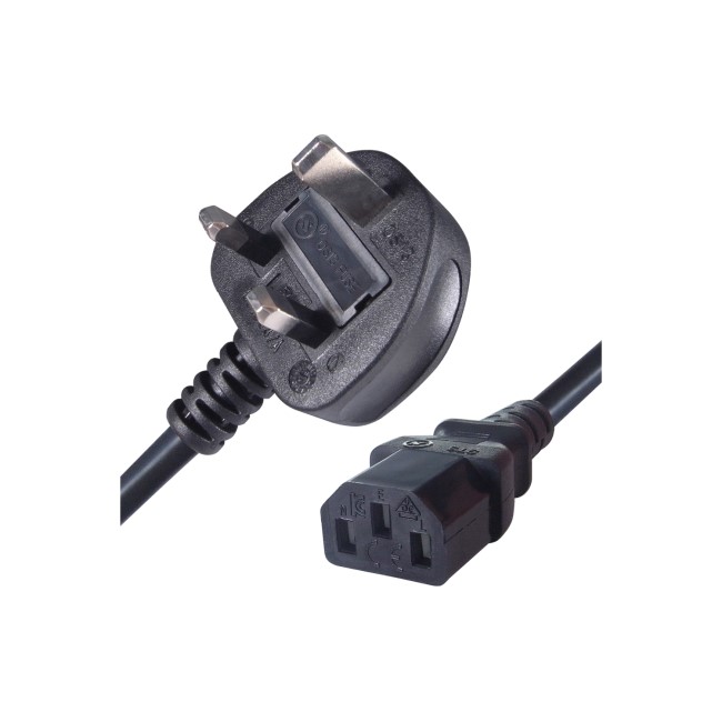UK Mains to IEC Kettle 1m Black OEM Power Cable