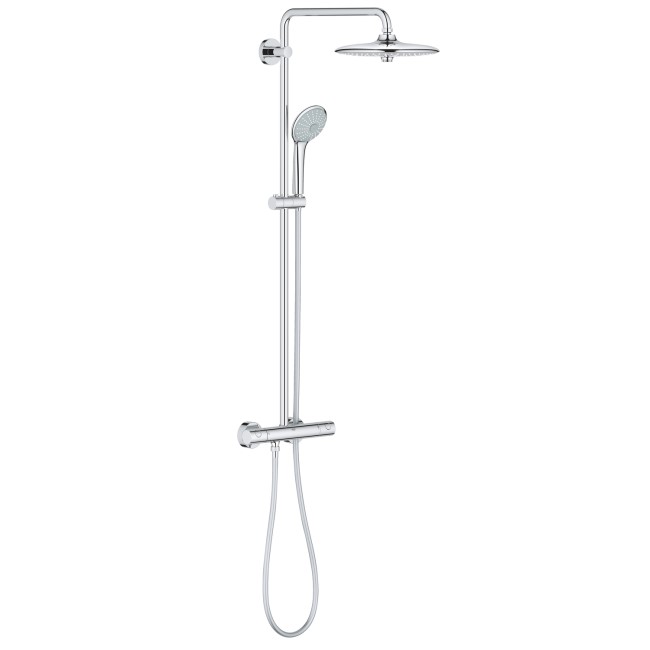 Grohe Euphoria 260 Thermostatic Mixer Bar Shower with Round Overhead & Handset