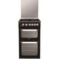 Hotpoint HUG52K Ultima 50cm Double Oven Gas Cooker in Black Hotpoint HUG52K Ultima 50cm Double Oven Gas Cooker in Black