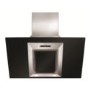 CDA 90cm Angled Chimney Cooker Hood - Stainless Steel & Black Glass