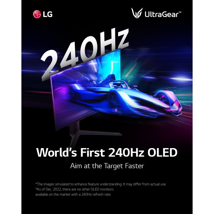 LG UltraGear 27GR95QE 27" OLED QHD 240Hz 0.03ms FreeSync Gaming Monitor