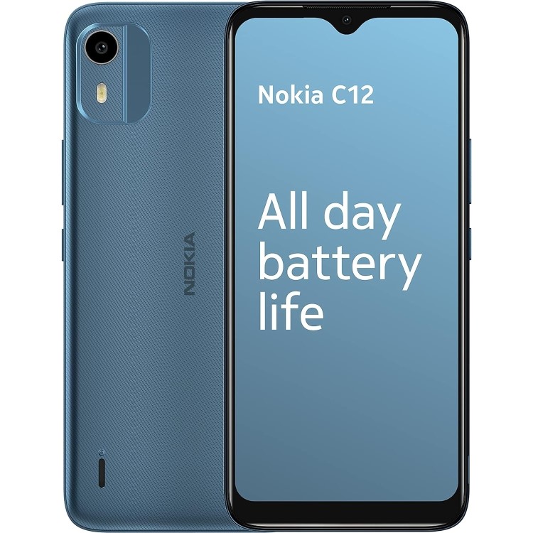 Nokia C12 64GB 4G SIM Free Smartphone - Dark Cyan