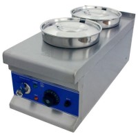 Hamoki BM-2x4 2 Round Pot Bain Marie with Drain Tap, 2 x 4 Ltr