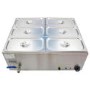 Refurbished Hamoki 291008 BM-V4 6 x 1/3 GN Wet Heat Bain Marie with Lids 150mm Deep
