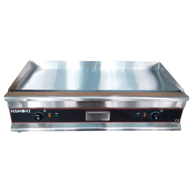 Refurbished Hamoki GR-1000 Heavy Duty Extra Large Premium Electric Griddle - 1000mm Wide - 4 Zones - Smooth Surface - 2 x 13 amp 2 x 3kW