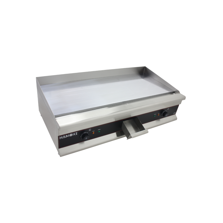 Refurbished Hamoki GR-1000 Heavy Duty Extra Large Premium Electric Griddle - 1000mm Wide - 4 Zones - Smooth Surface - 2 x 13 amp 2 x 3kW