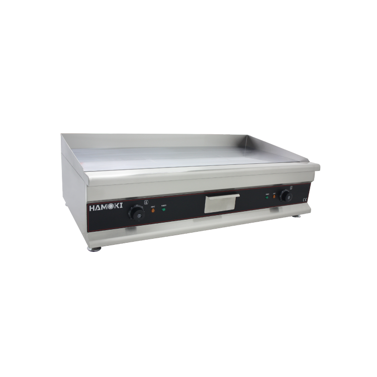 Refurbished Hamoki GR-1000 Heavy Duty Extra Large Premium Electric Griddle - 1000mm Wide - 4 Zones - Smooth Surface - 2 x 13 amp 2 x 3kW