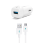 ttec Speedcharger QC 3.0 In-Car Charger 18W + Type-C Cable