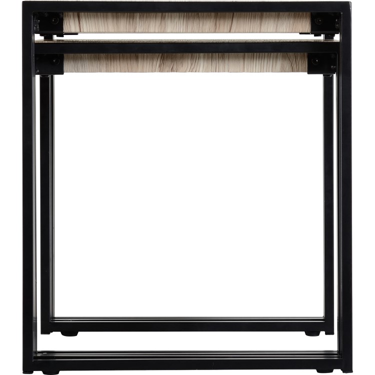 Warwick Nest of 2 Tables - Oak Effect and Metal