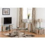 Seconique Milan Console Table in Sonoma Oak Effect and Glass