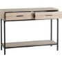 Warwick Console Table in Oak and Metal with 2 Drawers