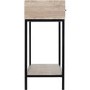 Warwick Console Table in Oak and Metal with 2 Drawers