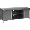Charisma 2 Door TV Unit in Grey Gloss/Chrome - TV&#39;s up to 55&quot;