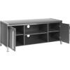 Charisma 2 Door TV Unit in Grey Gloss/Chrome - TV&#39;s up to 55&quot;