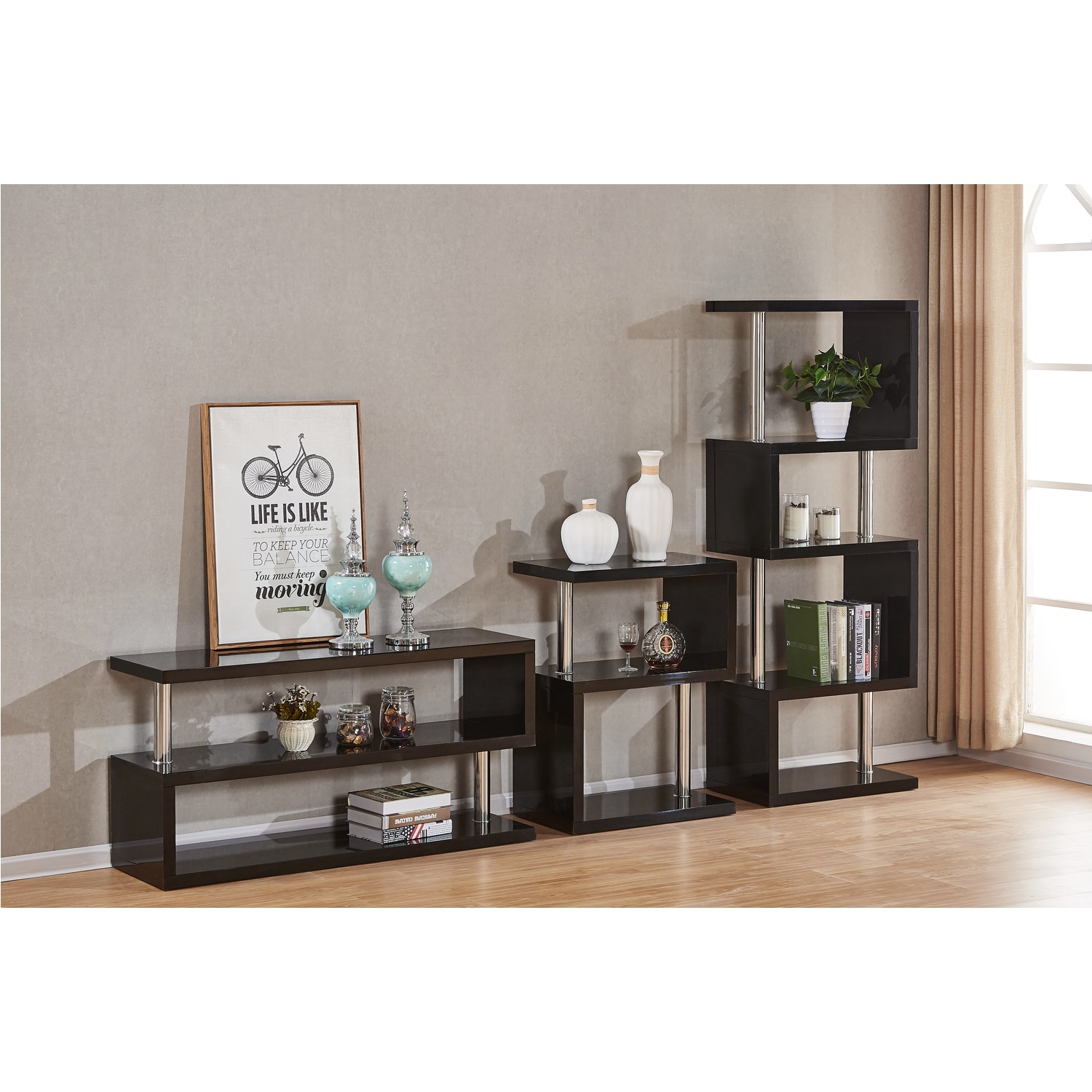 Black gloss bookcase deals