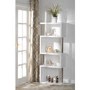 Seconique Charisma 5 Shelf Bookcase unit in White Gloss