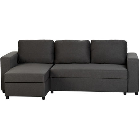 Seconique Dora Corner Sofa Bed in Dark Grey Fabric