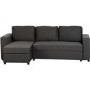 Seconique Dora Corner Sofa Bed in Dark Grey Fabric