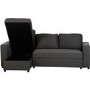 Seconique Dora Corner Sofa Bed in Dark Grey Fabric
