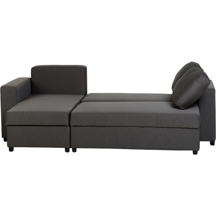Seconique Dora Corner Sofa Bed in Dark Grey Fabric