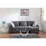Seconique Dora Corner Sofa Bed in Dark Grey Fabric