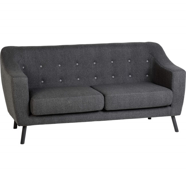 Seconique Ashley 3 Seater Sofa in Dark Grey Fabric
