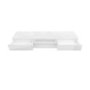 Wide White Gloss TV Stand with Storage & LEDs - TV's up to 70" - Evoque