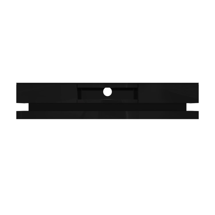 Wide Black Gloss TV Stand with Storage & LEDs - TV's up to 70" - Evoque