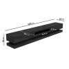 Wide Black Gloss TV Stand with Storage &amp; LEDs - TV&#39;s up to 70&quot; - Evoque