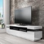 Large White Gloss TV Stand with Storage - TV's up to 85" - Harlow