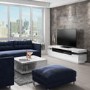 Large White Gloss TV Stand with Storage - TV's up to 85" - Harlow