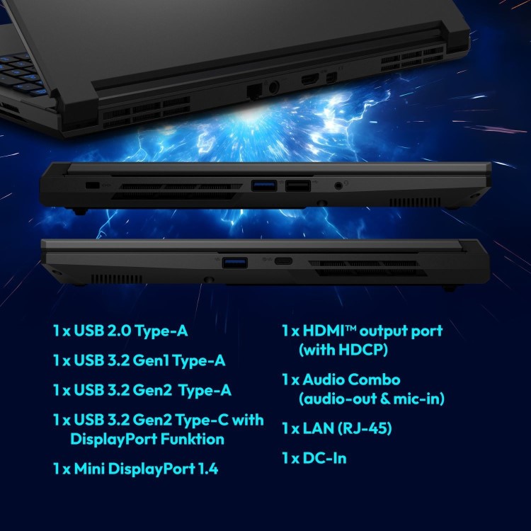 Medion ERAZER Scout 17 E1 Intel Core i5 16GB RAM 1TB SSD RTX 5050 144Hz 17.3 Inch Windows 11 Gaming Laptop