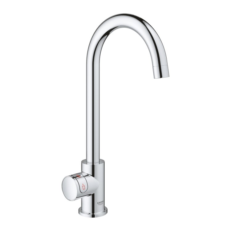 GRADE A1 - Box Opened Grohe Red Mono Instant Boiling Water Tap Single Lever with M Size Boiler in Chrome