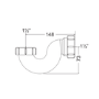 1.5" 19mm Water Seal Multifit Outlet Low Level Shallow Bath Trap - Wirquin