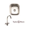 Taylor &amp; Moore Ontario Undermount Single Bowl Stainless Steel Sink &amp; Derby Chrome Tap Pack