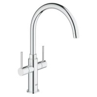 Grohe Ambi Cosmopolitan Dual Lever Kitchen Mixer Tap - Chrome