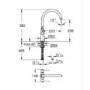 Grohe Ambi Cosmopolitan Dual Lever Kitchen Mixer Tap - Chrome