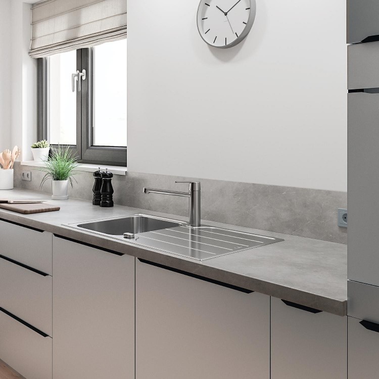 Grohe Get Single Lever Kitchen Mixer Tap - SuperSteel