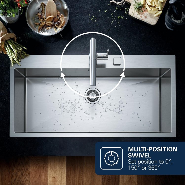 Grohe Essence Single Lever Kitchen Mixer Tap - Chrome