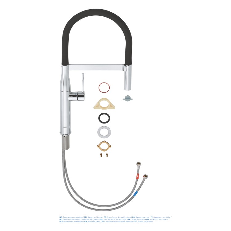 Grohe Essence Chrome Single Lever Pull Out Kitchen Mixer Tap