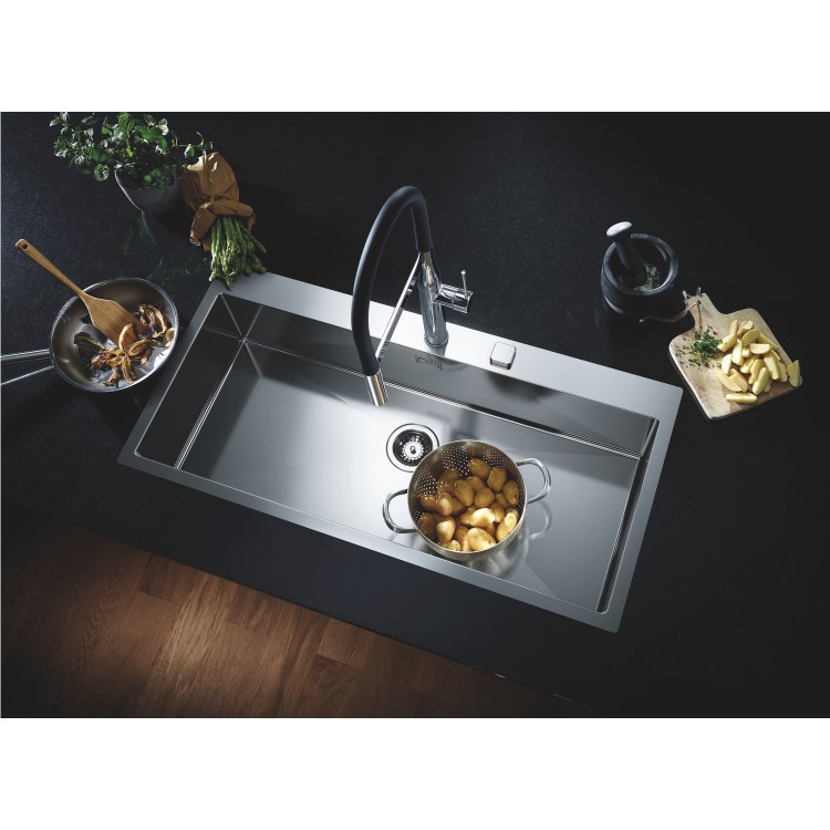 Grohe Essence Chrome Single Lever Pull Out Kitchen Mixer Tap