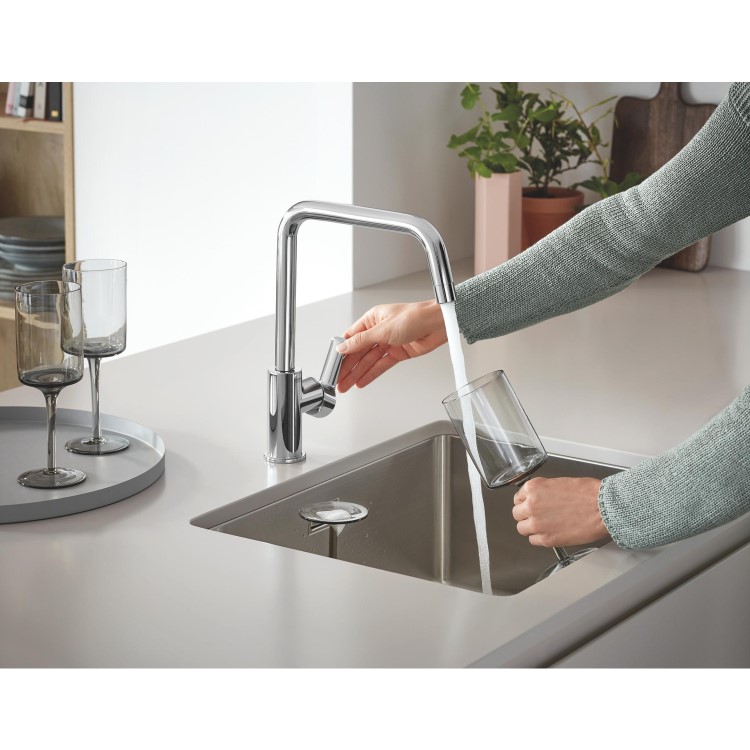 Grohe Quickfix Start Single Lever Monobloc Kitchen Mixer Tap - Chrome