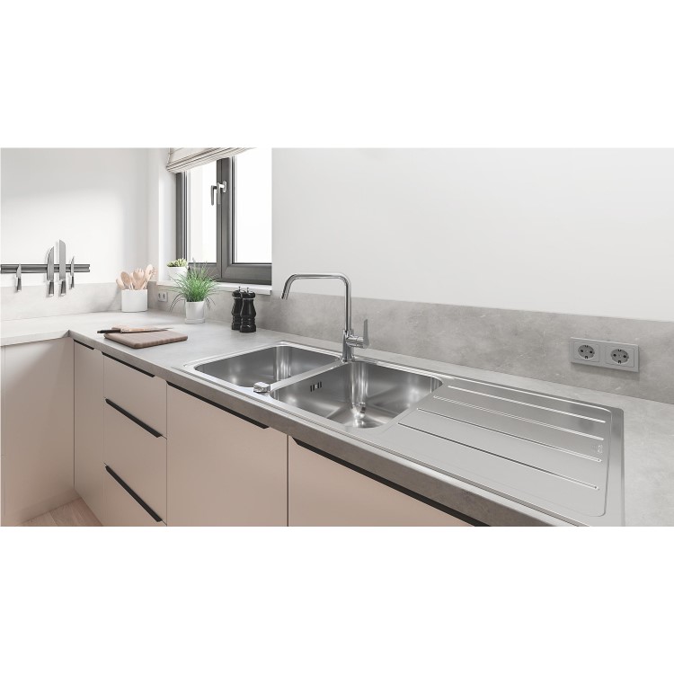 Grohe Quickfix Start Single Lever Monobloc Kitchen Mixer Tap - Chrome