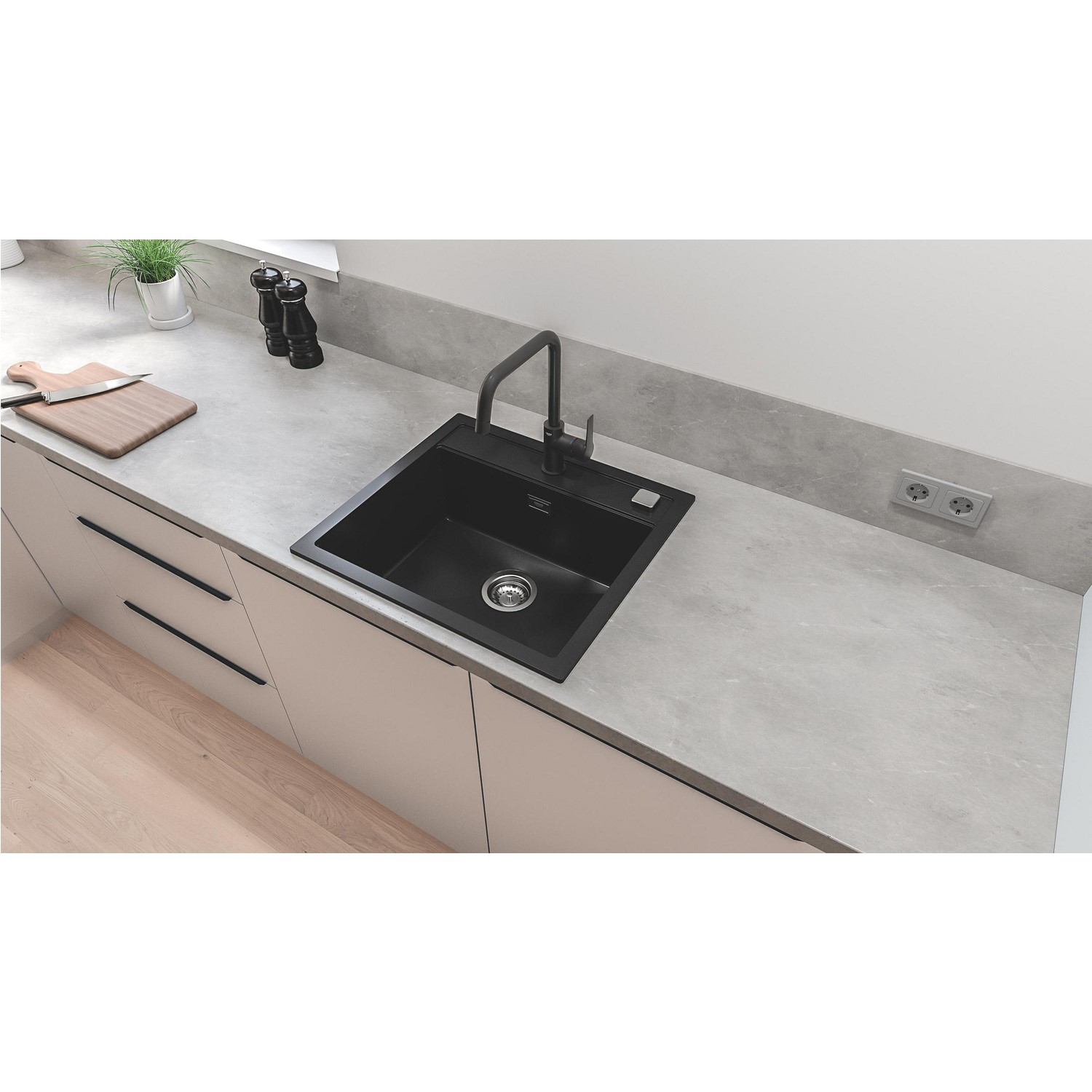 Grohe Start Single Lever Kitchen Mixer Tap - Matt Black