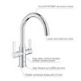 Grohe Start Dual Lever Kitchen Mixer Tap - Chrome